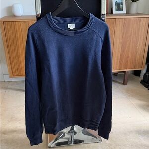 J. Crew Men's Navy Blue Crewneck Sweater